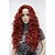 preiswerte Trendige synthetische Perücken-Synthetische Perücken Locken Stil Kappenlos Perücke Rot 137 Synthetische Haare Damen Rot Perücke Halloween Perücke