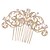 cheap Hair Jewelry-8cm Gold Gorgeous Hair Comb Tiara Wedding Bridal Jewelry for Party