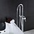 billige Badekraner-Badekarskran - Moderne Krom Frittstående Keramisk Ventil Bath Shower Mixer Taps / Enkelt Håndtak Et Hull