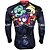 cheap Women&#039;s Cycling Clothing-ILPALADINO Men&#039;s Long Sleeve Cycling Jersey Winter Summer Polyester Black Cartoon Bike Jersey Top Mountain Bike MTB Road Bike Cycling Ultraviolet Resistant Quick Dry Breathable Sports Clothing Apparel