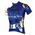 cheap Women&#039;s Cycling Clothing-ILPALADINO Men&#039;s Short Sleeve Cycling Jersey Summer Polyester Blue Cartoon Funny Bike Jersey Top Mountain Bike MTB Road Bike Cycling Ultraviolet Resistant Quick Dry Breathable Sports Clothing Apparel
