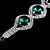 abordables Brazaletes-Mujer Cristal Pulseras charm Brazalete de Cuentas Redondas damas Elizabeth Locke Diario Cristal Pulsera pulsera Azul / Verde Para Fiesta Boda Casual Diario Mascarada Fiesta de Pedida de Mano