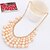 cheap Pearl Necklaces-Women&#039;s Statement Necklace Alloy Rainbow Orange White Necklace Jewelry For