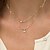 cheap Necklaces-Women&#039;s Layered Necklace Monograms Double Floating Ladies Fashion Double-layer Initial Imitation Diamond Alloy Gold Necklace Jewelry For Special Occasion Birthday Gift