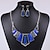 cheap Jewelry Sets-Women&#039;s Jewelry Set Crystal, Cubic Zirconia Statement, Ladies, Vintage, Party, Work, Casual Include Drop Earrings Bib necklace Red / Green / Blue For Party Special Occasion Congratulations / Necklace