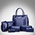 baratos Conjunto de Bolsas-Mulher Bolsas Couro Ecológico Bolsa de Ombro Tote 6 Pcs Purse Set para Compras Casual Formal Todas as Estações Branco Preto Amarelo