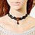 abordables Colliers-collier de perle vintage goutte rouge gemme classique style féminin