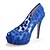 cheap Wedding Shoes-Women&#039;s Shoes Lace Spring / Summer Comfort Wedding Shoes Stiletto Heel Open Toe Lace Blue / Pink / Ivory / Party &amp; Evening