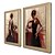 tanie Obrazy w ramach-Ręcznie malowane Ludzie Poziomy, Tradycyjny Hang-Malowane obraz olejny Dekoracja domowa Trzy panele