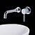 cheap Bathroom Sink Faucets-Bathroom Sink Faucet - Standard / Wall Mount Chrome Wall Mounted Two Holes / Single Handle Two HolesBath Taps / Brass
