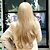 Χαμηλού Κόστους Συνθετικές Trendy Περούκες-Συνθετικές Περούκες Κυματιστό Στυλ Χωρίς κάλυμμα Περούκα Ξανθό Συνθετικά μαλλιά Γυναικεία Περούκα κοστούμι περούκα