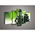 cheap Top Artists&#039; Oil paitings-Hand-Painted Wall Art Religion Buddha Oil Painting on Canvas Green 5pcs/set No Frame