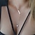 رخيصةأون القلائد والمعلقات-Y Necklace Layered Necklace For Women&#039;s Crystal Special Occasion Birthday Gift Synthetic Gemstones Alloy Floating Drop Gold