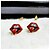 cheap Earrings-Women&#039;s Korean Jewelry Explosion Trendy Big Mouth &amp; Tongue Bright Red Earrings