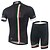 cheap Men&#039;s Clothing Sets-Men&#039;s Short Sleeve Cycling Jersey with Shorts - Black Bike Clothing Suit Breathable Reflective Strips Back Pocket Sweat-wicking Sports Patchwork Clothing Apparel / Stretchy