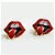 cheap Earrings-Women&#039;s Korean Jewelry Explosion Trendy Big Mouth &amp; Tongue Bright Red Earrings