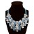 cheap Necklaces-Women&#039;s Statement Necklace Plaited Wrap Flower Ladies Colorful Festival / Holiday Chunky Resin Silver Plated Alloy Rainbow White Yellow Blue Necklace Jewelry For Party Special Occasion