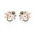 cheap Earrings-XM Women&#039;s  Fashion Fresh Flower Gold Plating Color Zirconium Stud Earrings