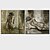 olcso Nude Art-Hang festett olajfestmény Kézzel festett - Emberek Klasszikus Vászon