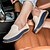 baratos Sapatilhas e Mocassins para Homem-Homens Mocassins e Slip-Ons Sapatos de couro Mocassins Comfort Sapatos Confortáveis Casual Ao ar livre Escritório e Carreira Microfibra Antiderrapante Branco Azul Outono Primavera / Tachas