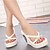 cheap Women&#039;s Slippers &amp; Flip-Flops-Women&#039;s Wedge Heel Flip-Flops Leatherette Summer Comfort / Toe Ring Platform / Wedge Heel / Creepers Split Joint White / Black / Fuchsia