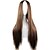 Χαμηλού Κόστους Περούκες μεταμφιέσεων-Συνθετικές Περούκες Περούκες Στολών Ίσιο Ίσια Ασύμμετρο κούρεμα Περούκα Μακρύ Καφέ Συνθετικά μαλλιά Γυναικεία Φυσική γραμμή των μαλλιών Καφέ