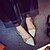 Χαμηλού Κόστους Γυναικεία Σανδάλια-Γυναικεία παπούτσια Δερματίνη Χοντρό Τακούνι Μυτερό Πέδιλα Φόρεμα Ασημί/Χρυσό