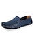 baratos Sapatilhas e Mocassins para Homem-Homens Sapatos Confortáveis Pele Verão / Outono Mocassins e Slip-Ons Caminhada Azul Escuro / Café / Marron