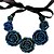 cheap Jewelry Sets-Women&#039;s Resin Collar Necklace Roses Flower Party Statement Ladies Casual Fashion Vintage Resin Earrings Jewelry Blue For Party Special Occasion Anniversary Birthday Gift