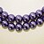 cheap Beads &amp; Jewelry Making-Beadia 2 Str(approx 230pcs) Glass Beads 8mm Round Imitation Pearl Beads Purple Color DIY Spacer Loose Beads