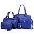Χαμηλού Κόστους Σετ τσάντες-Γυναικεία Τσάντες PU Tote / Τσάντα ώμου / Σετ τσάντα 5 σελ. Σετ πορτοφολιών για Ψώνια / Causal / Επίσημο Μαύρο / Κόκκινο / Μπλε