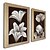 cheap Framed Arts-Oil Painting Modern Abstract Flower Hand Painted Natural Linen with Stretched Framed - Set of 2