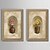 abordables Tableaux Encadrés-peinture à l&#039;huile moderne ensemble de 2 main de tournesol abstrait peint lin naturel avec cadre étiré