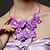 halpa Kaulakorut-party / erikoinen violetti perhosia kaulakorut