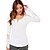 economico T-Shirt da donna-T-Shirt - Casual - Manica lunga - Sottile DI Cotone