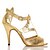 baratos Sapatos de Dança Latina-Sapatos de Dança (Dourado) - Mulheres - Não Personalizável - Salsa