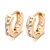 cheap Earrings-BIN BIN Women&#039;s Fashion Hollow Out 18K Gold Plated White Zirconium Earrings