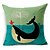 abordables Taies d&#039;Oreiller-1 pcs Coton/Lin Housse de coussin, Motif Animal Moderne/Contemporain