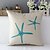 cheap Throw Pillows &amp; Covers-Country Style Sea Star Patterned Cotton/Linen Decorative Pillow Cover