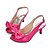 cheap Women&#039;s Sandals-Women&#039;s Sandals Plus Size High Heel Sandals Bowknot Chunky Heel Stiletto Heel Peep Toe Dress Party &amp; Evening PU Spring Summer White Black Pink