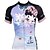 cheap Women&#039;s Cycling Clothing-ILPALADINO Women&#039;s Short Sleeve Cycling Jersey Summer Polyester Multi color Purple Floral Botanical Bike Jersey Top Mountain Bike MTB Road Bike Cycling Ultraviolet Resistant Quick Dry Breathable