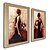 economico Quadri in cornice-Dipinta a mano Ritratti Orizzontale, Tradizionale Hang-Dipinto ad olio Decorazioni per la casa Tre Pannelli