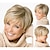 cheap Synthetic Trendy Wigs-Synthetic Wig Straight Straight Asymmetrical Wig Short Brown Synthetic Hair Women&#039;s Natural Hairline Blonde