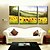 cheap Oil Paintings-Oil Painting Decoration Abstract Landscape Hand Painted Canvas with Stretched Framed - Set of 3