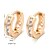 cheap Earrings-BIN BIN Women&#039;s Fashion Hollow Out 18K Gold Plated White Zirconium Earrings