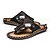cheap Men&#039;s Slippers &amp; Flip-Flops-Men&#039;s Spring / Summer / Fall Casual Stitching Lace Leather Black / Brown