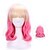 cheap Costume Wigs-40 cm harajuku anime cosplay wigs party wave curly synthetic hair wigs halloween costume pink blonde ombre wigs peruca Halloween