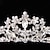 cheap Headbands-Bridal Crown Silver Tiara Queen Flower Leaf Butterfly Crystal/Diamond Hairclips Headpiece Wedding/Party