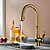 abordables Robinets de Cuisine-Robinet de Cuisine - 1 trou Ti-PVD Pull-out / Pull-down / Grand / Haut Arc Montage Traditionnel Kitchen Taps / Laiton / Mitigeur un trou