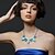 Недорогие Колье-вечеринка / специальный случай синие листья ожерелья классический женский стиль